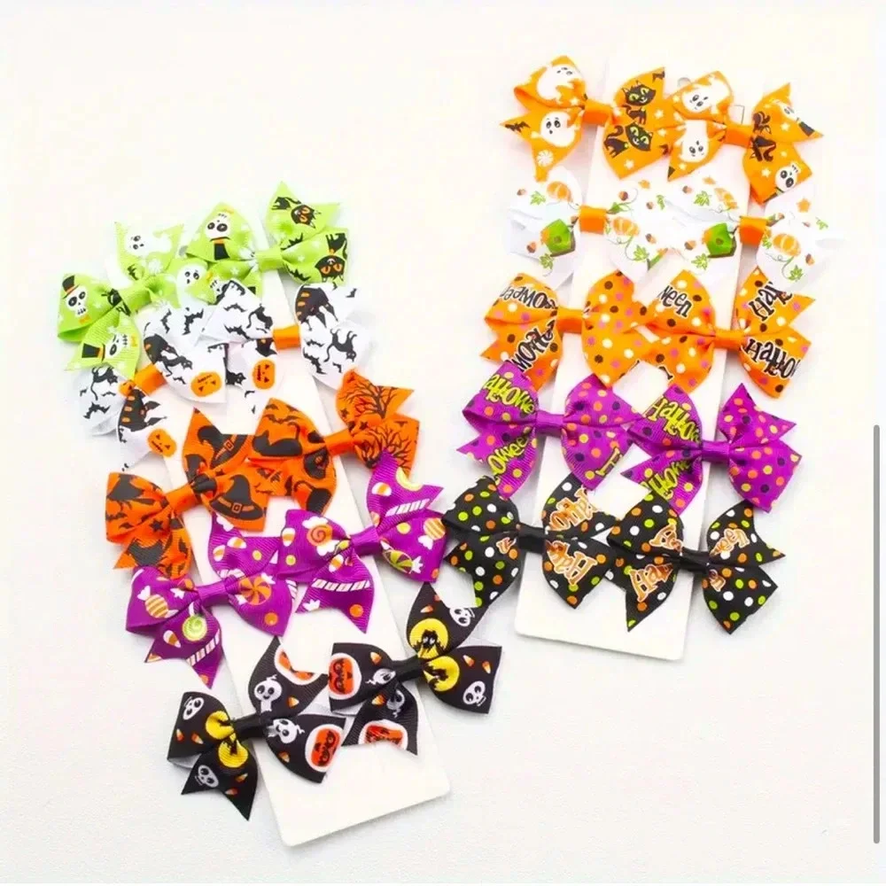 Halloween Bows for Hair- set of 10